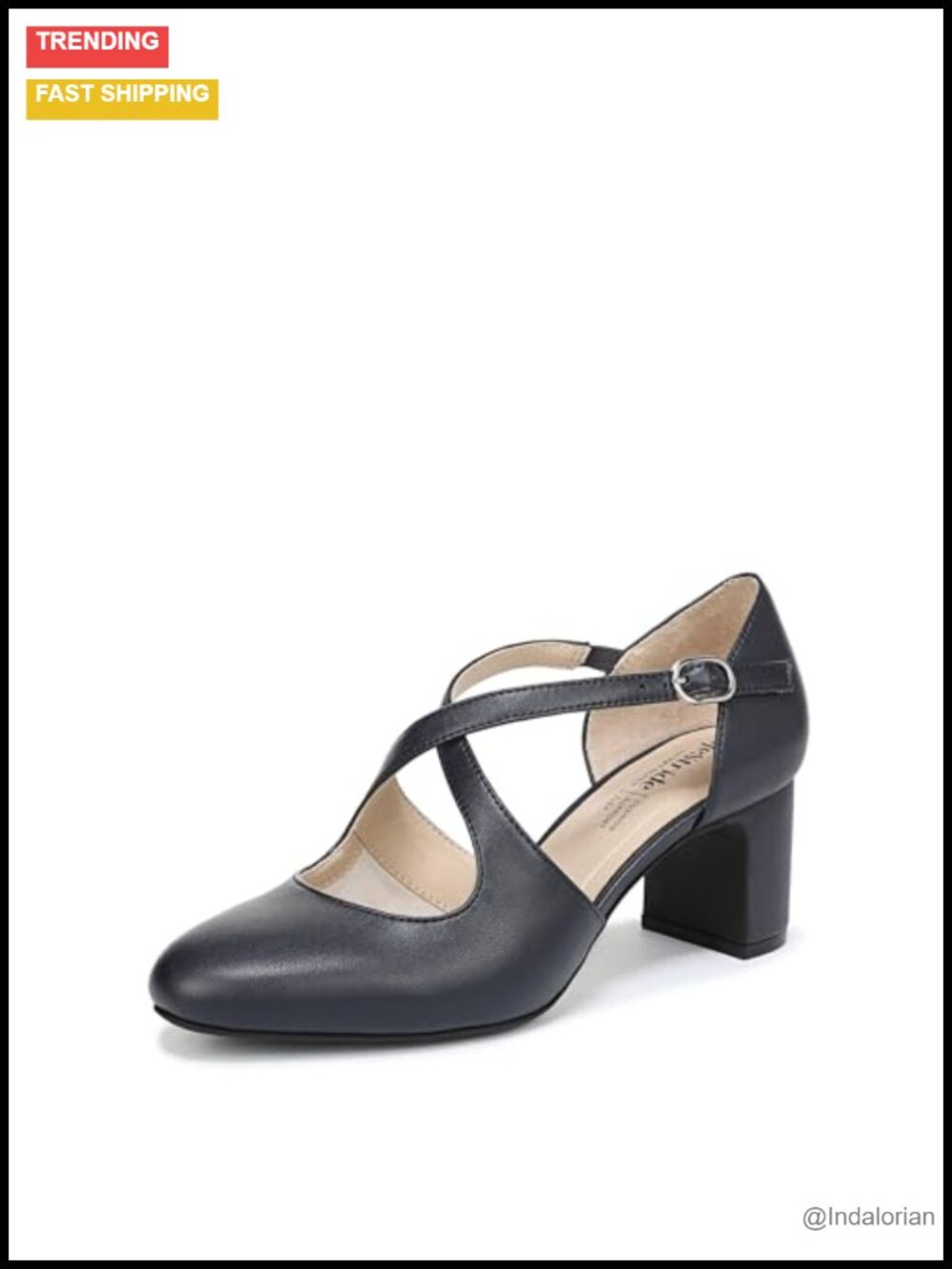 LifeStride Tracy Women's Strappy Block Heel Pump SoftSystem Comfort